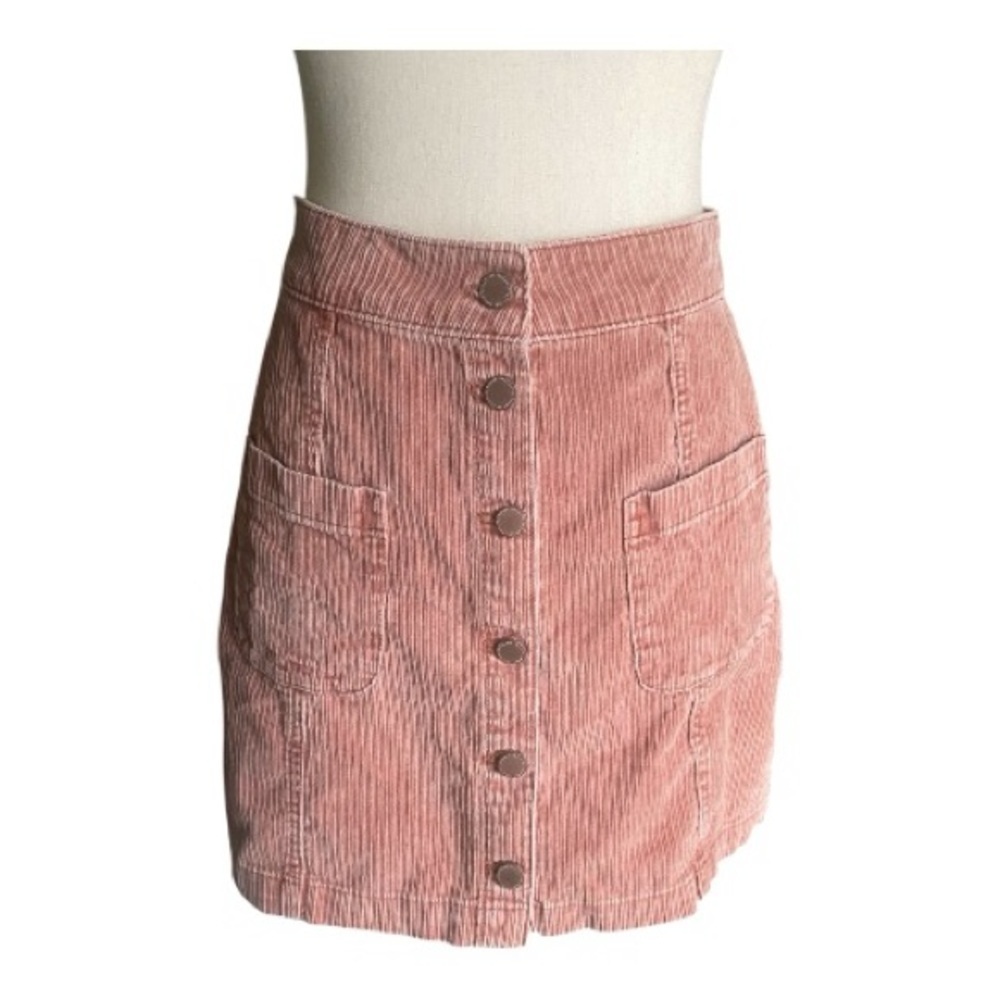 ROXY-DUSTY ROSE CORDUROY MINI SKIRT-SIZE SMALL